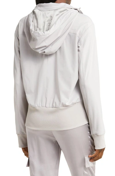 Blanc Noir Yolo Contrast Stitch Jog Jacket In Raindrops