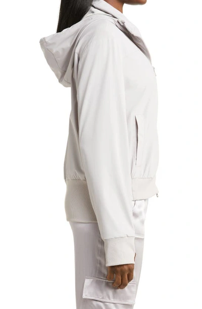 Blanc Noir Yolo Contrast Stitch Jog Jacket In Raindrops