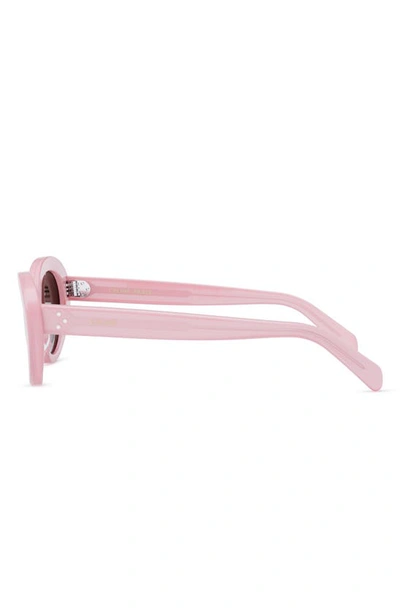Shop Celine Bold 3 Dots 53mm Round Sunglasses In Shiny Pink / Roviex