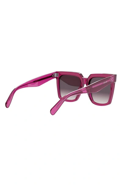 Celine Bold 3 Dots Square Acetate Sunglasses In Shiny Violet / Violet