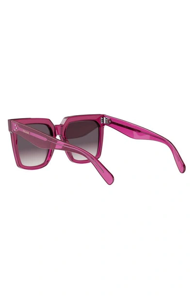 Shop Celine Bold 3 Dots 55mm Gradient Geometric Sunglasses In Shiny Violet / Violet