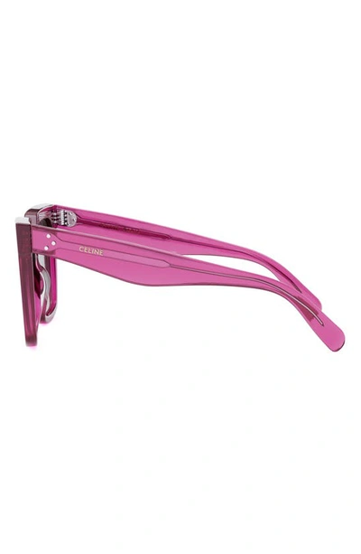 Celine Bold 3 Dots Square Acetate Sunglasses In Shiny Violet / Violet