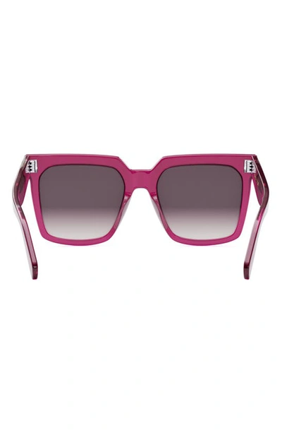 Shop Celine Bold 3 Dots 55mm Gradient Geometric Sunglasses In Shiny Violet / Violet