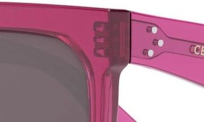 Celine Bold 3 Dots Square Acetate Sunglasses In Shiny Violet / Violet
