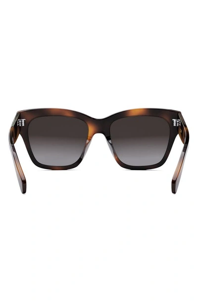 Shop Celine Triomphe 55mm Round Sunglasses In Blonde Havana / Roviex