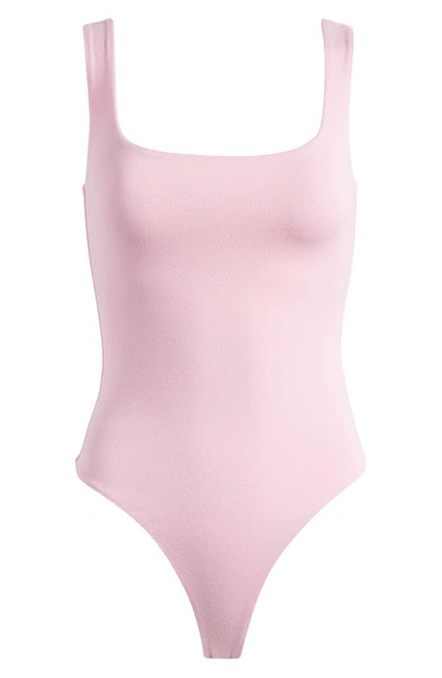 Shop Naked Wardrobe The Nw Tank Bodysuit In Pink Frosting