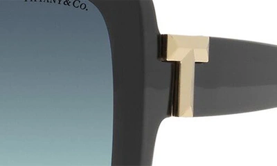 Shop Tiffany & Co 58mm Gradient Square Sunglasses In Black