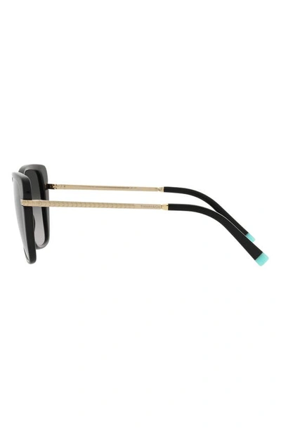 Shop Tiffany & Co 57mm Gradient Cat Eye Sunglasses In Black