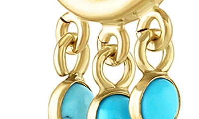 Shop Set & Stones Phoenix Synthetic Turquoise Hoop Earrings In Gold