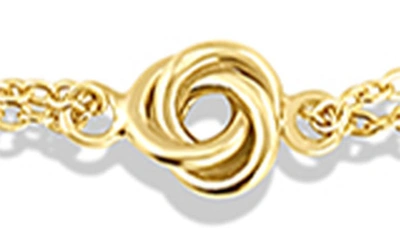 Shop Set & Stones Lennan Love Knot Double Strand Bracelet In Gold