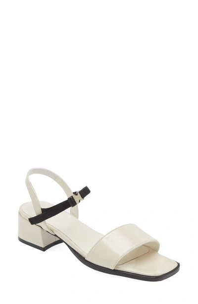Shop Paloma Wool Margaret Block Heel Sandal In White/black