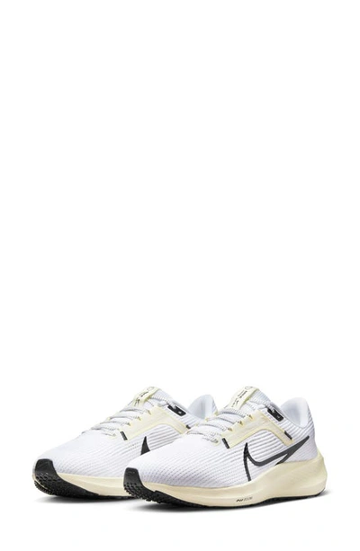 Shop Nike Air Zoom Pegasus 40 Running Shoe In White/ Black/ Coconut Milk