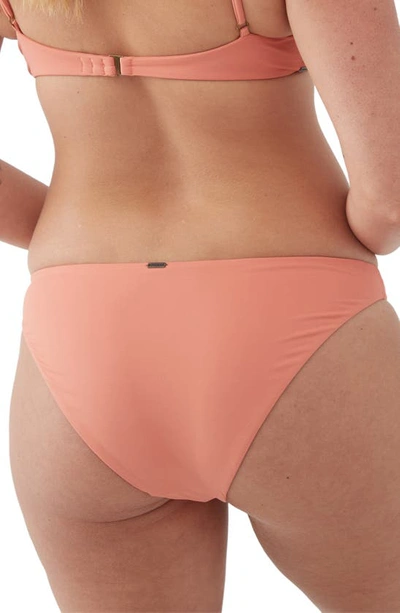 Shop O'neill Saltwater Solids Rockley Bikini Bottoms In Coral