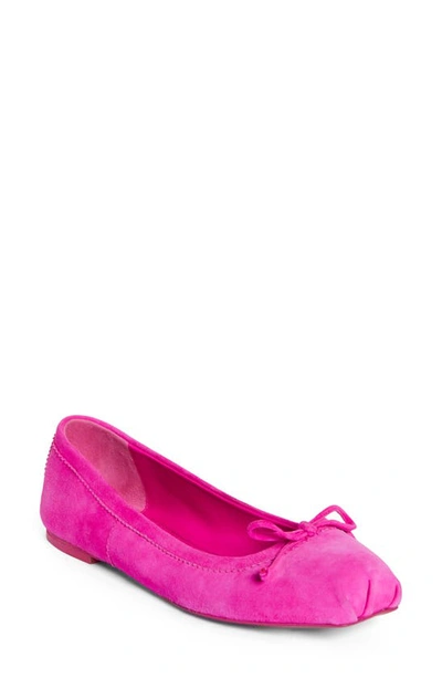 Shop Christian Louboutin Mamadrague Square Toe Ballet Flat In Pink