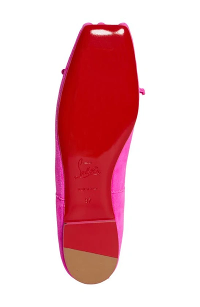 Shop Christian Louboutin Mamadrague Square Toe Ballet Flat In Pink