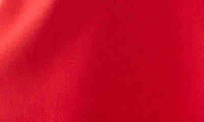 Shop Nina Leonard Pleated Keyhole Sheath Dress In Real Red