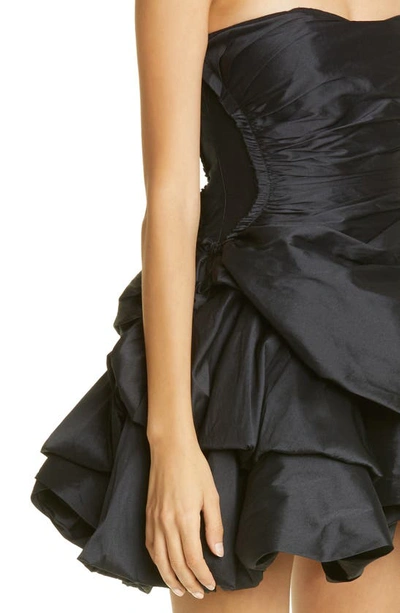 Shop Aje Daybreak Strapless Minidress In Black