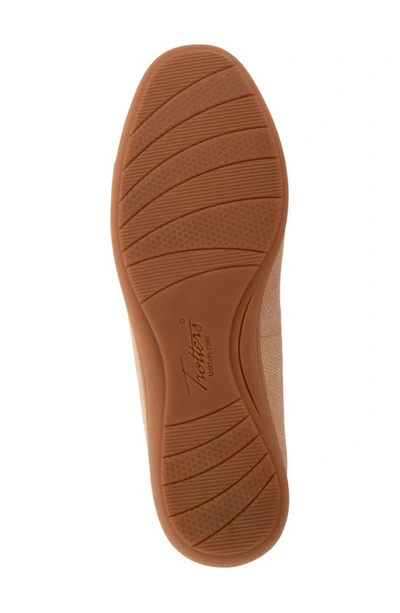 Trotters Danni Leather & Suede Flat In Sand Nubuck