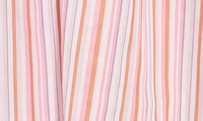 Shop Everyday Ritual Dawn Mini Cotton Nightgown In Verona Pink Stripe