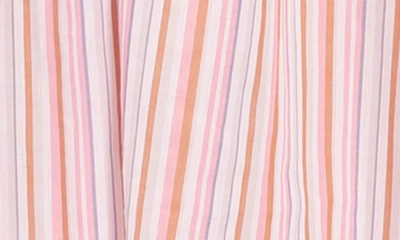 Everyday Ritual Dawn Mini Cotton Nightgown In Verona Pink Stripe