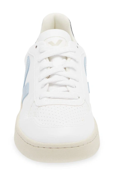 Shop Veja V-10 Sneaker In White Steel Nautico