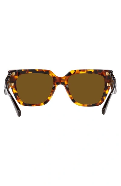 Shop Versace 53mm Polarized Irregular Sunglasses In Havana Polarized