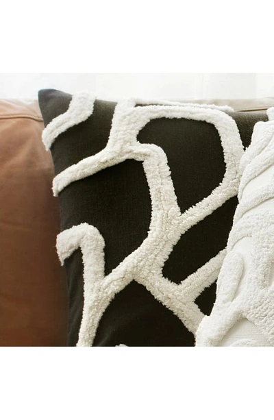 Shop Rochelle Porter Kobo Cotton Accent Pillow In White/ Black