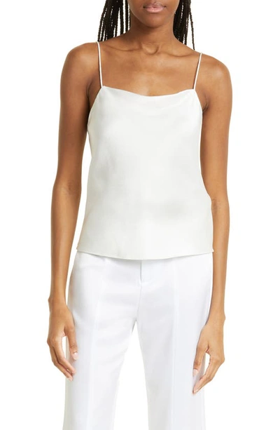 Shop Alice And Olivia Harmony Satin Camisole In Off White