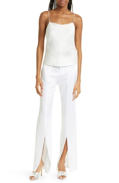 Shop Alice And Olivia Harmony Satin Camisole In Off White