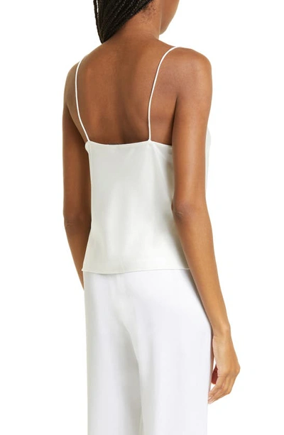Shop Alice And Olivia Harmony Satin Camisole In Off White