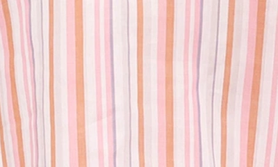 Shop Everyday Ritual Harper Cotton Pajamas In Verona Pink Stripe