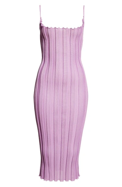 Shop A. Roege Hove Katrine Rib Dress In Lilac