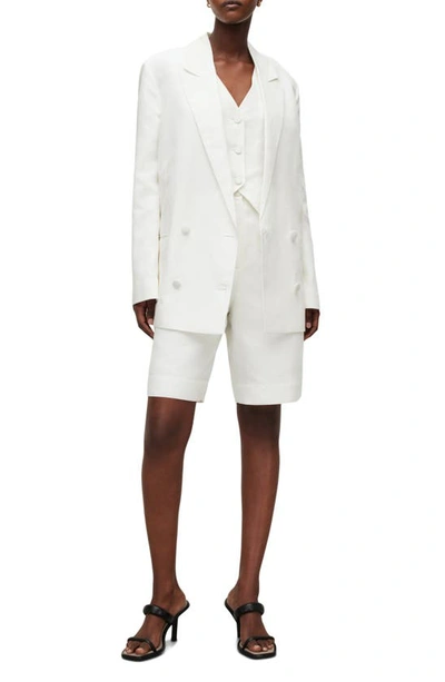 Shop Allsaints Petra Longline Shorts In Off White