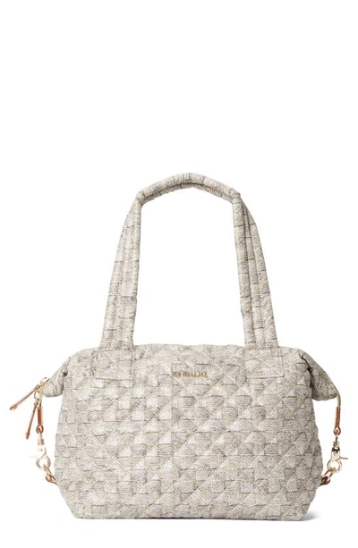 Mz Wallace Sutton Medium Deluxe Crossbody In Beige Multi