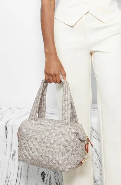 Mz Wallace Sutton Medium Deluxe Crossbody In Beige Multi