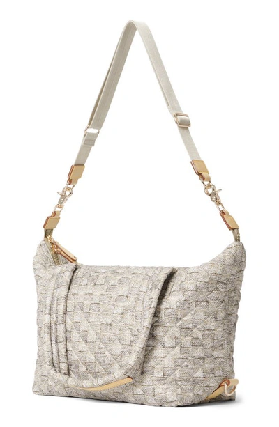 Mz Wallace Sutton Medium Deluxe Crossbody In Beige Multi