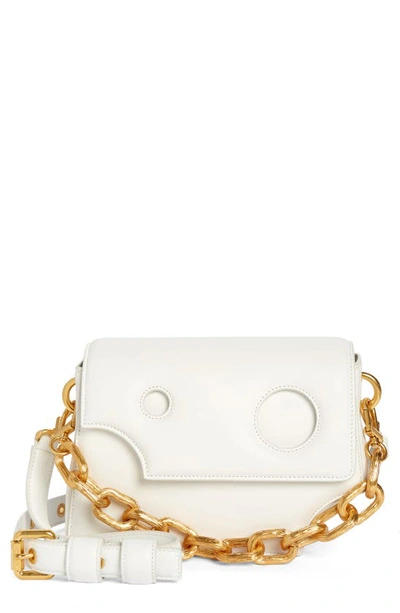 Shop Off-white Burrow 24 Leather Shoulder Bag In White No Color