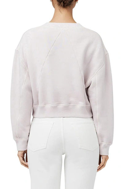 Shop Rag & Bone Cotton Blend French Terry Sweatshirt In Lilac