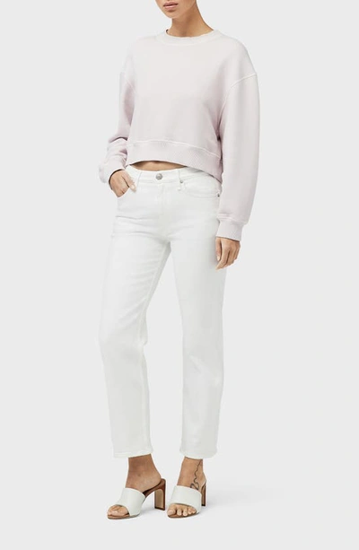 Shop Rag & Bone Cotton Blend French Terry Sweatshirt In Lilac