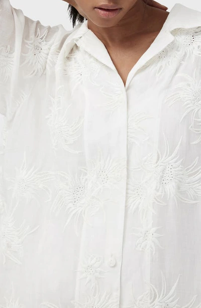 Shop Rag & Bone Reed Floral Embroidered Shirtdress In White