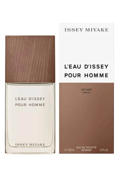 Shop Issey Miyake L'eau D'issey Pour Homme Eau & Vetiver Eau De Toilette Intense, 3.3 oz