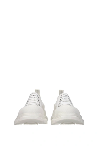 Shop Alexander Mcqueen Sneakers Tread Slick Fabric In White