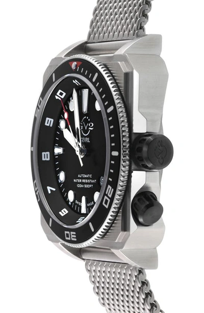 Shop Gv2 Xo Submarine Swiss Automatic Mesh Strap Watch, 44mm In Silver