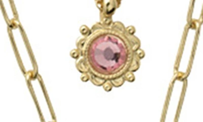 Shop Sorrelli Twin Flame Layered Pendant Necklace In First Kiss
