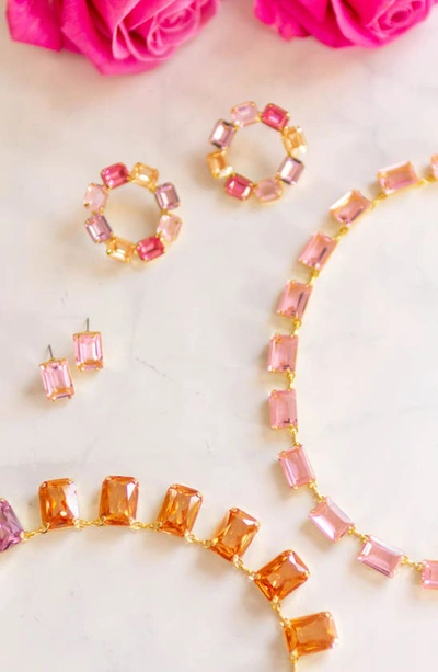 Shop Sorrelli Julianna Emerald Cut Crystal Necklace In First Kiss
