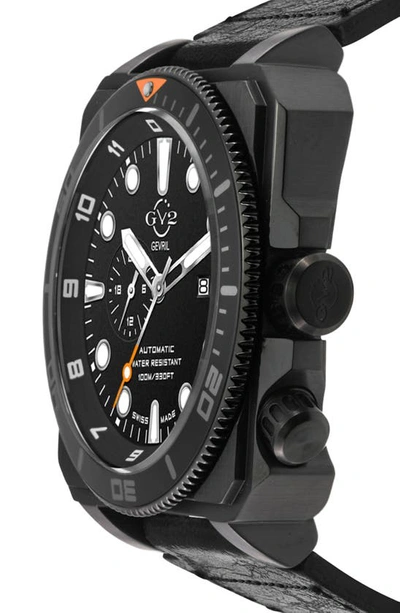 Shop Gv2 Xo Submarine Swiss Chronograph Watch, 44mm In Black