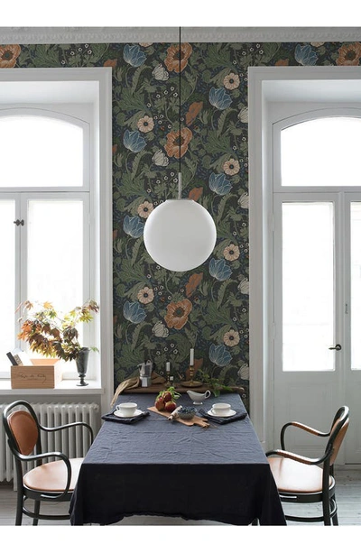 Shop Wallpops Aneome Floral Peel & Stick Wallpaper In Grey