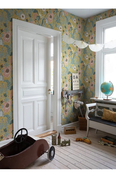 Shop Wallpops Aneome Floral Peel & Stick Wallpaper In Yellow