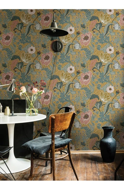 Shop Wallpops Aneome Floral Peel & Stick Wallpaper In Yellow