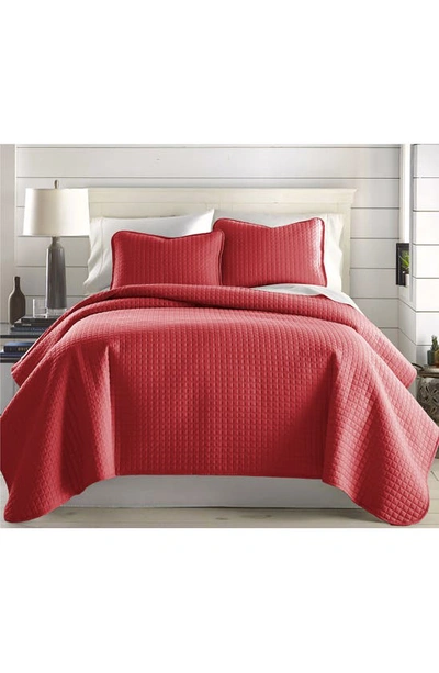 Southshore Fine Linens Vilano Springs Oversized Quilt Set In Chili Pepper